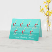 Artistic Swimming Karte (Gelbe Blume)