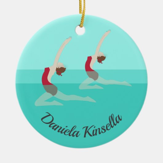 Artistic Swimming Keramik Ornament (Vorne)