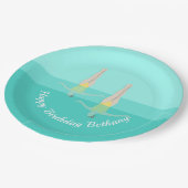 Artistic Swimming Pappteller (Schrägansicht)