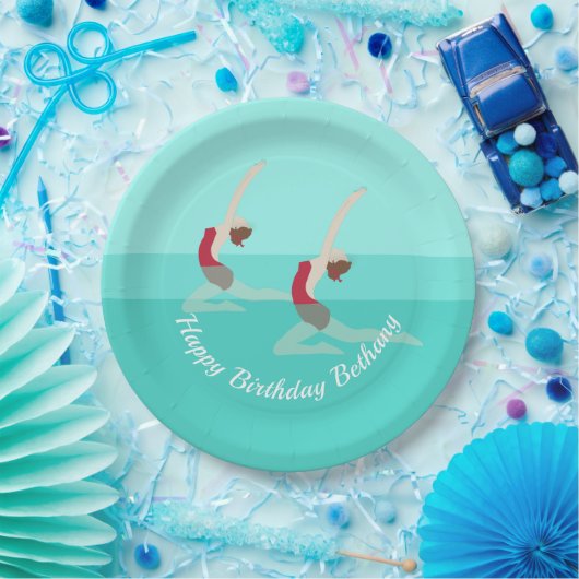 Artistic Swimming Pappteller (Party)