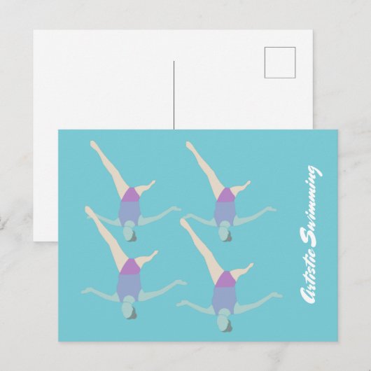 Artistic Swimming Postkarte (Vorne/Hinten)