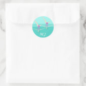 Artistic Swimming Runder Aufkleber (Tasche)
