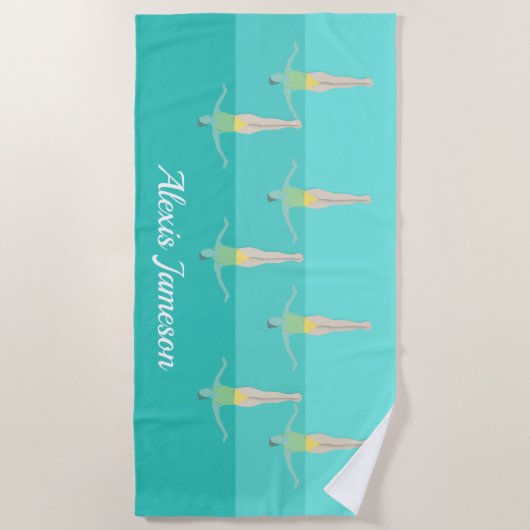 Artistic Swimming Strandtuch (Vorderseite)