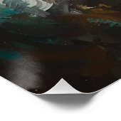 Artistic Terrier Dog Portrait Vibrant Oil Painting Poster (Ecke)