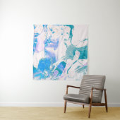 Artistic Texture. Bright Violet Border. Violet Art Wandteppich (Beispiel (Horizontal))