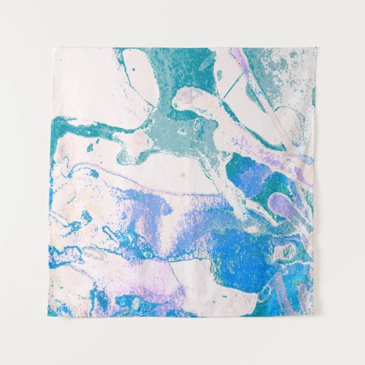 Artistic Texture. Bright Violet Border. Violet Art Wandteppich (Vorderseite)
