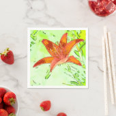 Artistic Tiger Lily Paper Napkins Serviette (Beispiel)