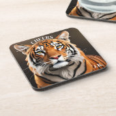 Artistic Tiger Portrait Big Cat Untersetzer (Linke Seite)