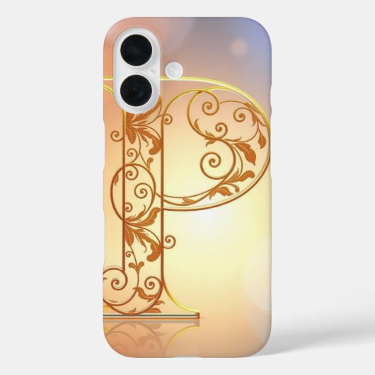 Artistic Transparent Letter P Case-Mate iPhone Hülle (Rückseite)