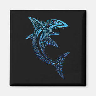 Artistic Tribal Shark Polynesian Tattoo Hawaiian V Magnet
