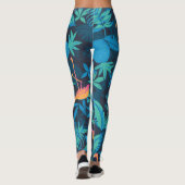 Artistic Tropical: Flamingo Ananas Muster. Leggings (Rückseite)