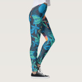 Artistic Tropical: Flamingo Ananas Muster. Leggings (Rechts)