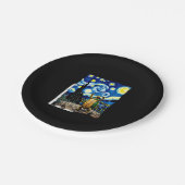 Artistic Turtle Shirt  Starry Night Turtle (1) Pappteller (Schrägansicht)