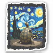 Artistic Turtle Shirt  Starry Night Turtle (2) Aufkleber (Vorderseite)