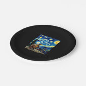 Artistic Turtle Shirt  Starry Night Turtle (2) Pappteller (Schrägansicht)