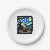 Artistic Turtle Shirt Starry Night Turtle (2) Pappteller (Vorderseite)