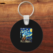 Artistic Turtle Shirt Starry Night Turtle (2) Schlüsselanhänger (Vorderseite)