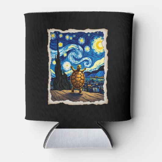 Artistic Turtle Shirt  Starry Night Turtle (3) Dosenkühler (Vorderseite)