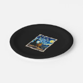 Artistic Turtle Shirt  Starry Night Turtle (3) Pappteller (Schrägansicht)