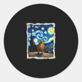 Artistic Turtle Shirt Starry Night Turtle (3) Runder Aufkleber (Vorderseite)