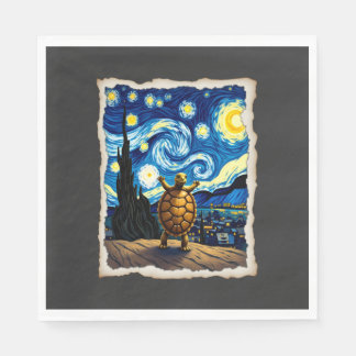 Artistic Turtle Shirt  Starry Night Turtle (3) Serviette