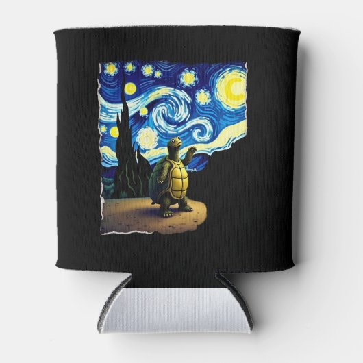 Artistic Turtle Shirt  Starry Night Turtle (4) Dosenkühler (Vorderseite)