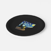 Artistic Turtle Shirt  Starry Night Turtle (4) Pappteller (Schrägansicht)