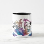 Artistic Two-Tone Book Lover Coffee Cup Tasse (Zentrum)