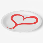 Artistic Valentine Tableware for Events Pappteller (Schrägansicht)