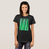 Artistic Vertical Stripes Aquamarine Green Hues T-Shirt (Vorne ganz)