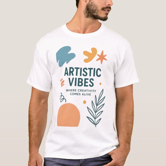 Artistic Vibes – Modern Artistic & Creative Design T-Shirt (Vorderseite)
