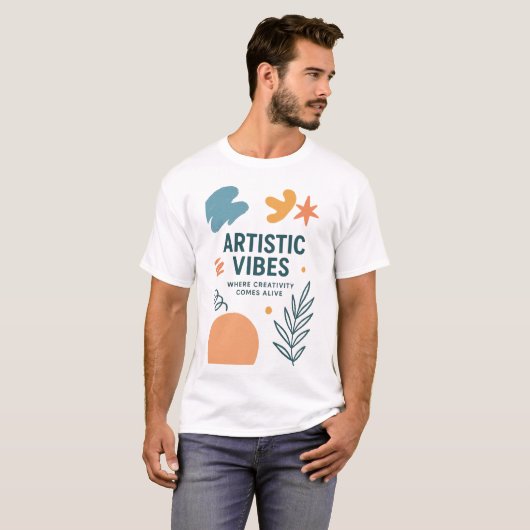 Artistic Vibes – Modern Artistic & Creative Design T-Shirt (Vorne ganz)