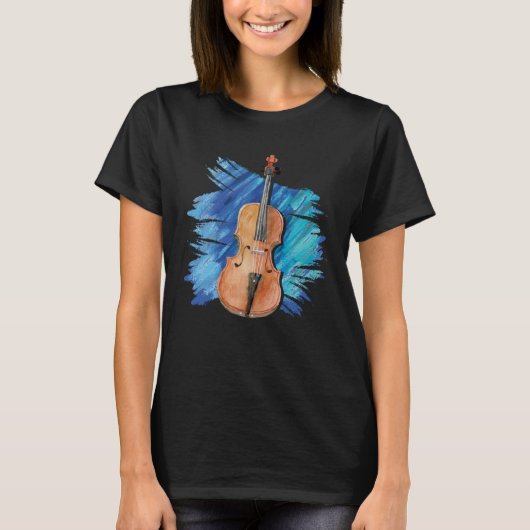 Artistic Viola Painting  Violist Music Instrument T-Shirt (Vorderseite)