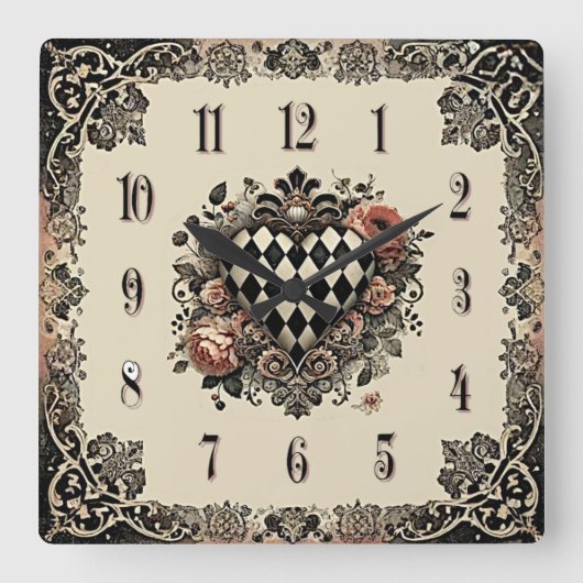 Artistic Wall Clock Quadratische Wanduhr (Vorderseite)