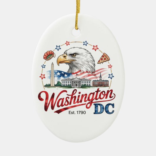 Artistic Washington DC Keramik Ornament, Sehenswür Ornament (Vorne)