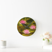 Artistic water lilies, California Runde Wanduhr (Zuhause)