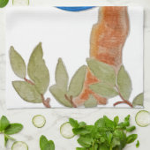 Artistic Watercolor Bird Blue Cuckoshrike Geschirrtuch (Gefaltet)