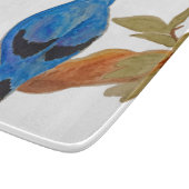 Artistic Watercolor Bird Blue Cuckoshrike Schneidebrett (Ecke)