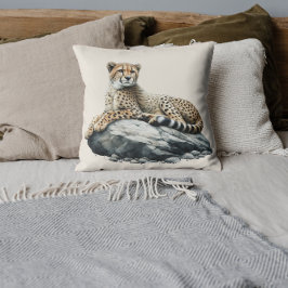 Artistic Watercolor Cheetah Kissen