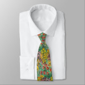 Artistic Watercolor Flower Garden Tie Krawatte (Gebunden)