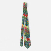 Artistic Watercolor Flower Garden Tie Krawatte (Rückseite)