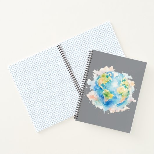 Artistic Watercolor Globe Notebook Notizblock (Innenseite)
