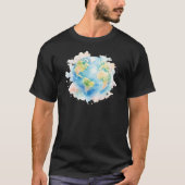 Artistic Watercolor Globe T-Shirt (Vorderseite)