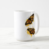 Artistic Watercolor Monarch Butterfly Nature Art Kaffeetasse (VorderseiteRechts)