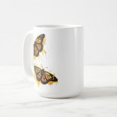 Artistic Watercolor Monarch Butterfly Nature Art Kaffeetasse (Vorderseite Links)