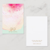 Artistic Watercolor Necklace Display Holder Visitenkarte (Vorne/Hinten)