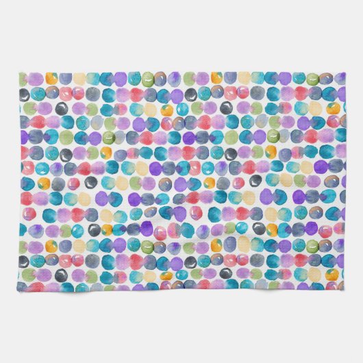 Artistic Watercolor Tea Towel – Modern Abstract Geschirrtuch (Horizontal)