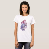 Artistic Watercolor Wolf T-Shirt (Vorne ganz)