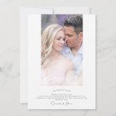 Artistic White Boho Minimal Save the Date Card Einladung (Rückseite)