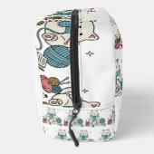 Artistic White Kitten Knitting Accessories Design Waschbeutel (Rechts)